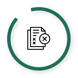 אייקון דחיית תביעה